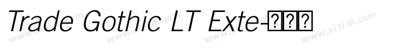 Trade Gothic LT Exte字体转换